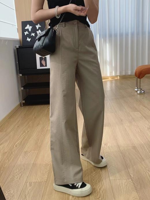 F0320102亲肤透气无束缚宽松直筒显瘦垂感休闲阔腿裤女春季裤 商品图11