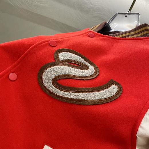 F032099简约休闲百搭趣味字母汉堡图案刺绣拼接棒球服 商品图5