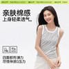 （☀️夏日狂欢）「棉的美学」经典黑白条纹修身背心女休闲日常穿搭舒适透气无袖上衣 商品缩略图4