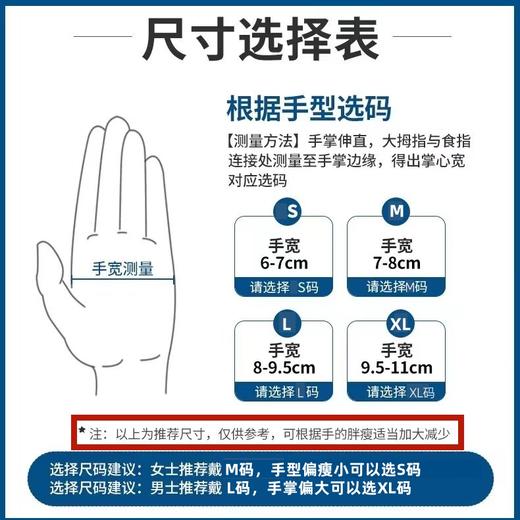 100只装 蓝色 一次性耐用型丁腈手套  S/M/L/XL码 用于食品加工厨房烘焙工业生产等 商品图2