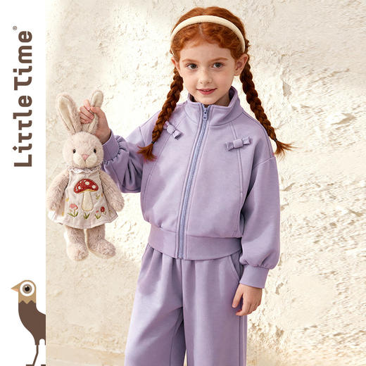 littletime女童套装2026秋冬新款儿童天使翅膀百搭卫衣女宝两件套 商品图2