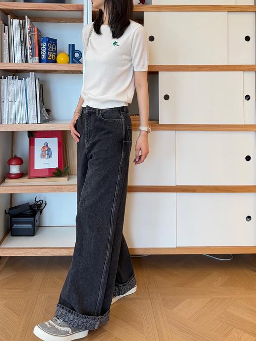 迪奥  四叶草 26Ss最新款白色针织短袖（MM） 商品图4