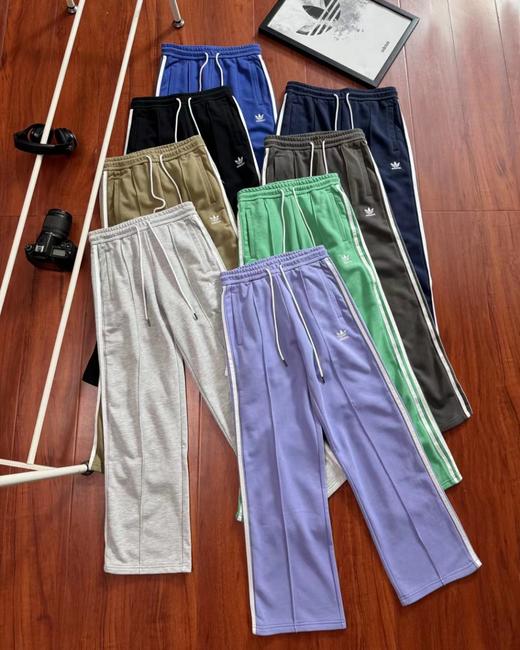 F032014新款休闲复古百搭透气舒适微弹直筒阔腿裤长裤 商品图0