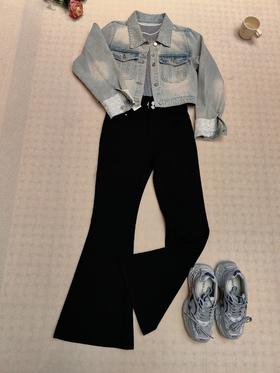 【门店同款】ENJOY春季韩系小众蕾丝牛仔外套 162244315