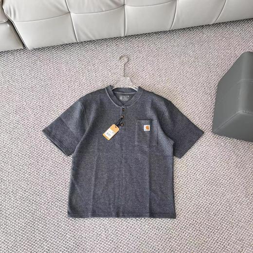 F032095复古宽松版型针织套头通勤休闲百搭男女同款短袖T恤 商品图7