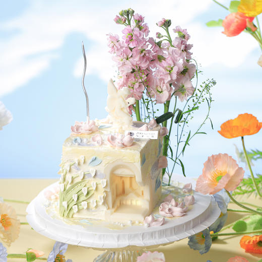 白羊座蛋糕【花与光的春日邂逅】1.5磅 香草奶油芒果夹心口味 商品图6