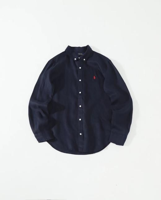 F032051夏日透气凉感亚麻纯色休闲舒适肩线利落翻领衬衫 商品图11