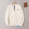F0320140男女同款刺绣logo后背三条杠V领+排扣设计毛衣开衫 商品缩略图6