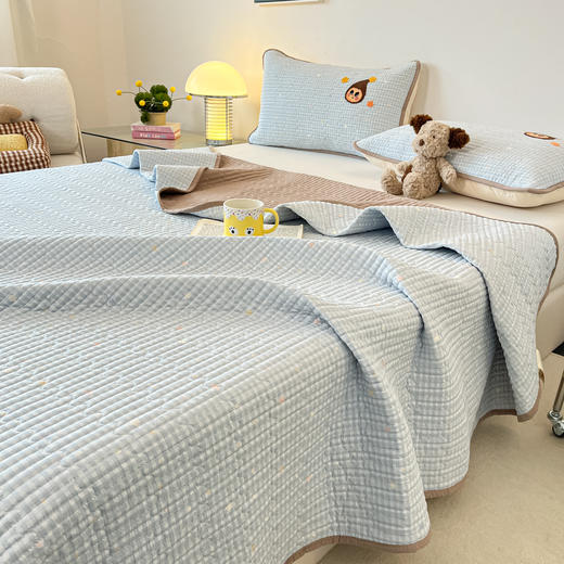 【品牌直发】加倍生活 云感双层纱毛巾绣夏被四件套 10色可选 单床盖夏凉被空调被 商品图4