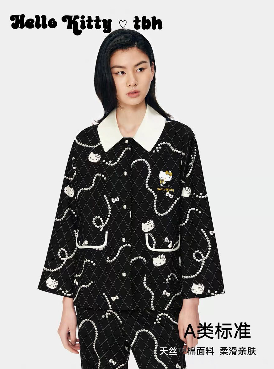 野兽*黑豹条纹与Hello Kitty家居服套装031802