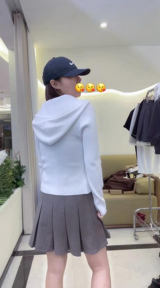 韩单纯原！无补连帽拉链针织外套-26ZB03046 商品图1