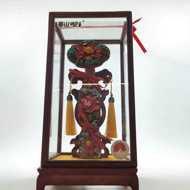 山东非遗景泰蓝桃木摆件中20办公室客厅镇宅摆件乔迁开业送礼 商品图2