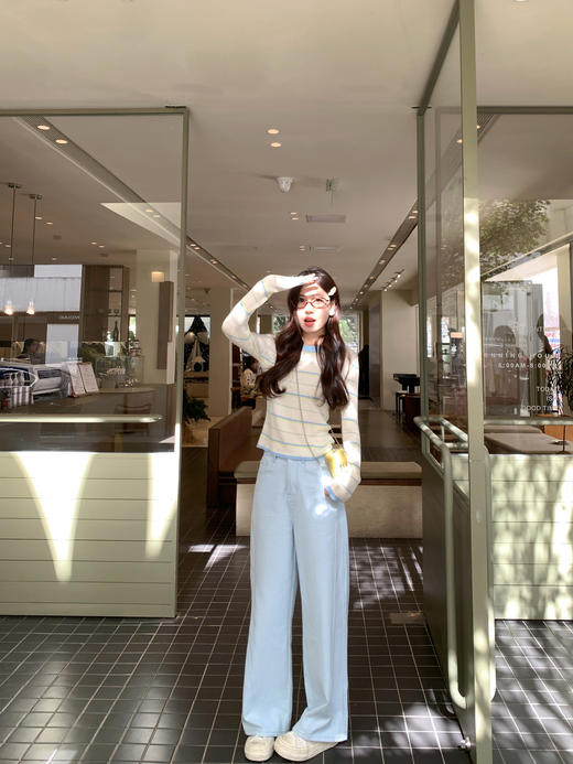 <曾小咸推荐>3.23现货秒杀 ！微信超特价！蓝白条纹针织衫 日常129.99 立减50 秒杀79.99！！ 商品图6