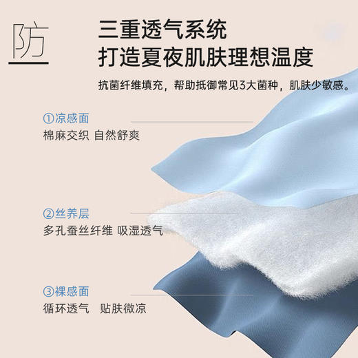 蚕丝棉麻提花夏被 商品图2