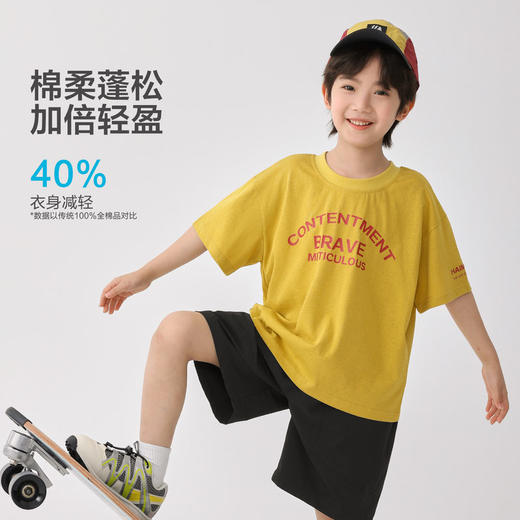 男童2026夏季新款童装凉感短袖T恤字母印花夏装衣服中大童   FY-H6ba07 商品图2
