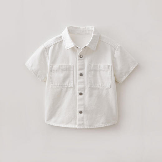 马克珍妮复古时髦生男童纯棉牛仔衬衫2026年夏装新款560522 商品图1