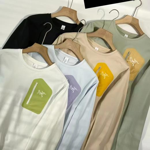 F0320131户外26春夏秋3D裁剪立体无痕压胶口袋运动打底长袖 商品图0