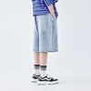 蓝汽水2026夏新款男童休闲裤青少年美式复古水洗亲肤直筒牛仔短裤 商品缩略图3