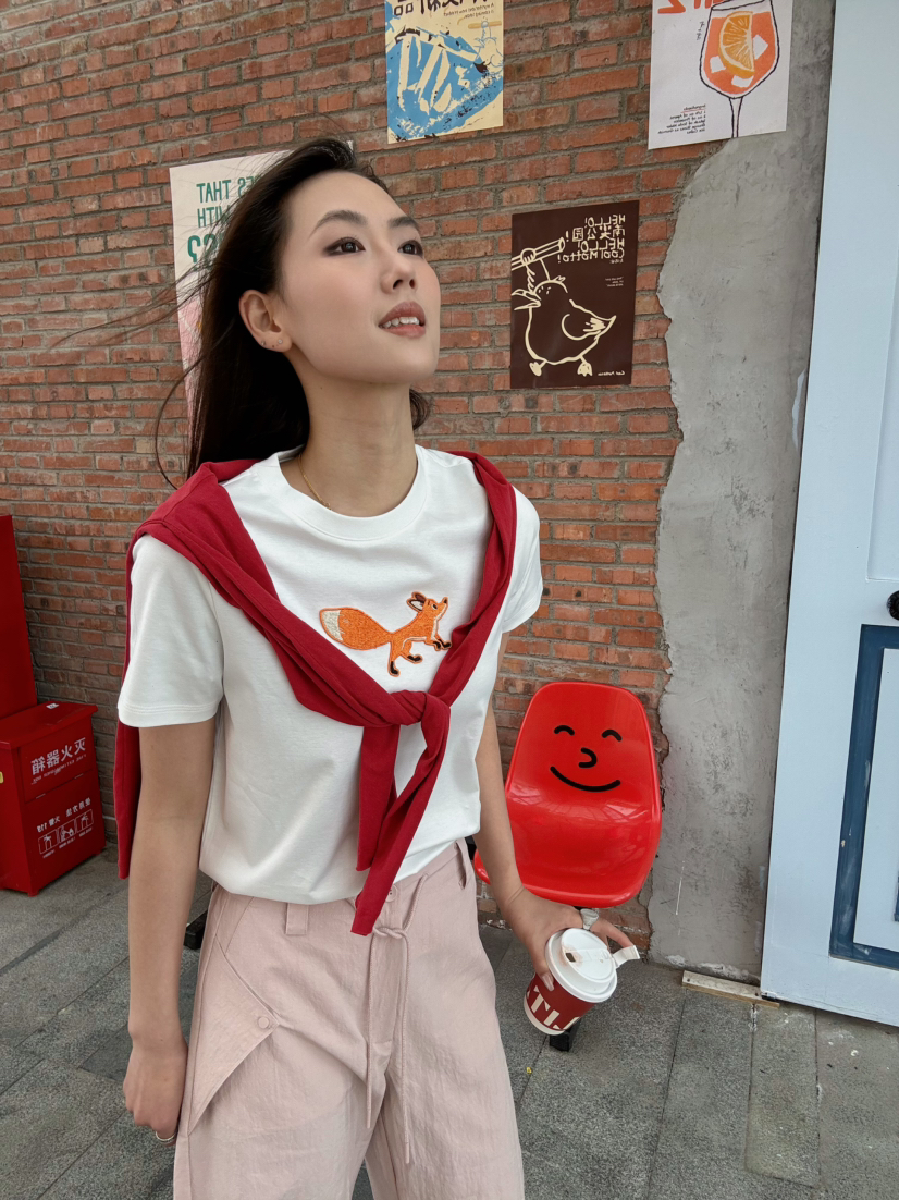 【防晒凉感】噢蜜ooomeooo刺绣狐狸🦊T
