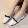 玛丽珍女平底方头小羊皮单鞋2388 商品缩略图4