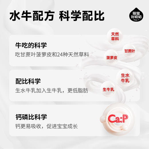 【自营】隔壁刘奶奶水牛配方3.6清甜奶200ml*10盒 商品图4