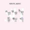 Ease·Shining系列 ShiningHouse[培育] 18k金钻石耳饰 圆钻形椭圆形水滴形公主方形心形马眼形人工真钻人造钻石K金耳饰简约钻石耳饰悦己送礼臻选【此商品不支持7天无理由退货退款】 商品缩略图0
