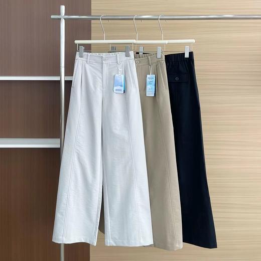 F0320102亲肤透气无束缚宽松直筒显瘦垂感休闲阔腿裤女春季裤 商品图0