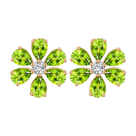 【橄榄石轻奢耳钉/项链】周六（3.21）中午12点开始 S925银时尚吊坠饰品送女士生日节日礼物JE25055/JP25026-水晶CC 商品图7