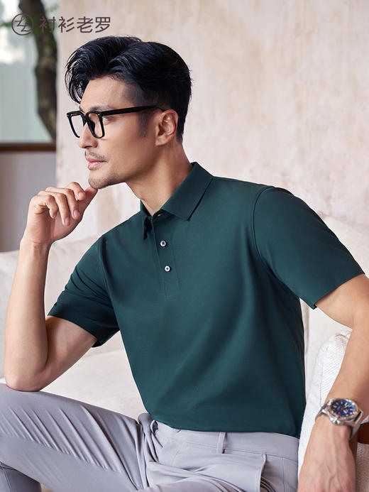 【柔感一号】(开衩版) 桑蚕丝Sorona无痕POLO衫LGP001【T】 商品图3