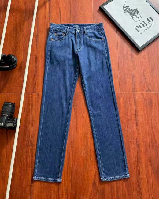 F032068休闲百搭宽松日常通勤复古重工水洗深色牛仔裤 商品图4