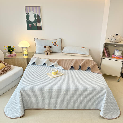 【品牌直发】加倍生活 云感双层纱毛巾绣夏被四件套 10色可选 单床盖夏凉被空调被 商品图2