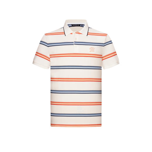 德鲨男装棉质短袖POLO衫2026夏季新款休闲撞色条纹上衣男翻领T恤 商品图3