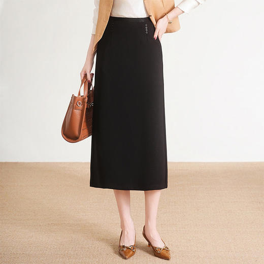 「自」全新升级【铂金会员128/天猫169/差价41】(95410)洛诗琳气质时尚包臀半身裙女2026春季中长款通勤直筒西装 商品图0