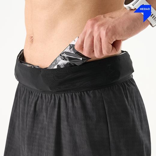 内道反光印花腰包3寸跑步短裤男女大容量弹力运动跑步裤 商品图2