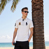 夏季简约休闲英伦风男士刺绣图案大马标翻领短袖polo衫   XLM-CM8687197 商品缩略图3