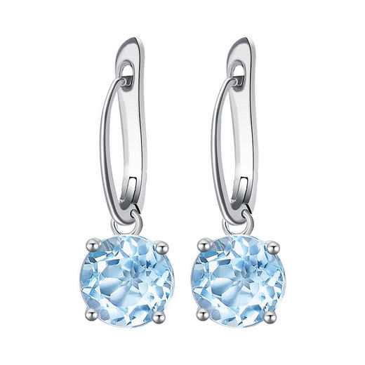 【托帕石耳钉】S925银轻奢时尚耳坠饰品送女生节日礼物一物一证JE25020-水晶CC 商品图5