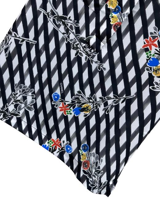 女款半开襟格纹印花短袖衬衫 可配套装he025 商品图2