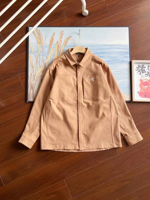 F0320106长袖衬衣春秋重磅棉夹克厚实硬挺防风防水男士外套 商品图11