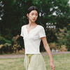 森马短袖T恤女夏季短款镂空提花肌理修身纯棉木耳边2026新款开衫 商品缩略图2