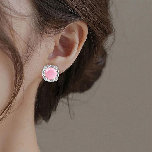 【粉水晶项链/耳钉】S925银轻奢芙蓉石吊坠饰品送生日节日礼物JP25029/JE25029-水晶CC 商品图10