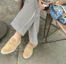 （3-5天发货）喵小仟LP同款 流苏锁扣乐福鞋