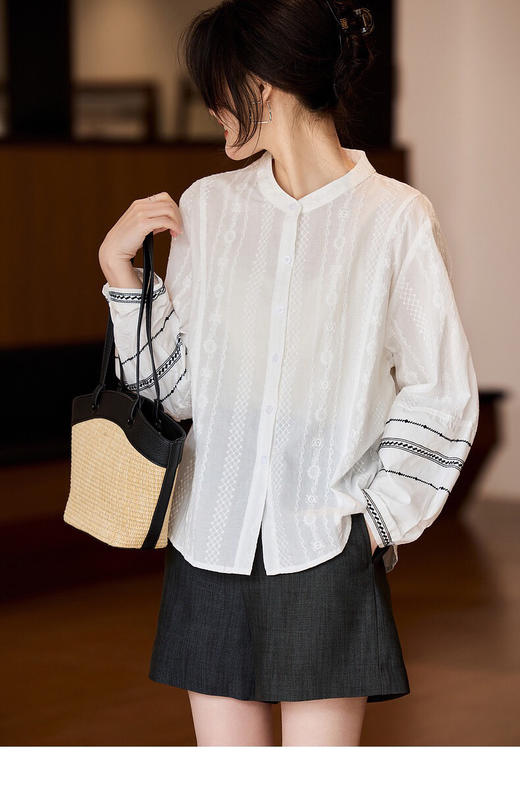 YAW61093灯笼袖衬衫 商品图4