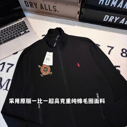 F032026春季新款男女同款休闲百搭半高领拉链纯棉毛圈开衫 商品图2