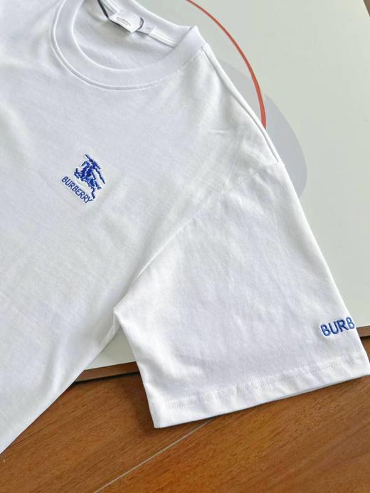 F032092春夏新品简约纯色宽松圆领刺绣情侣款短袖T恤 商品图12