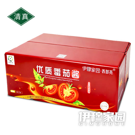 伊穆家园·西部亮番茄酱 色泽鲜亮，口感纯正（6罐*6斤/箱） 商品图1