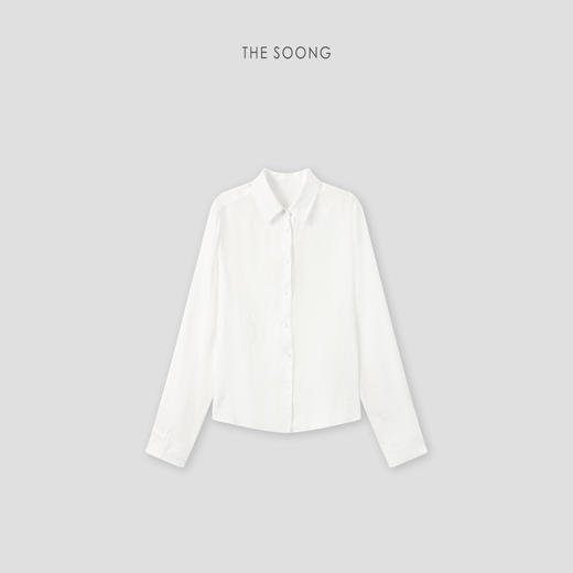 THESOONG26春夏新品亚麻衬衫天然肌理质感亚麻长袖衬衣外套8846 商品图3