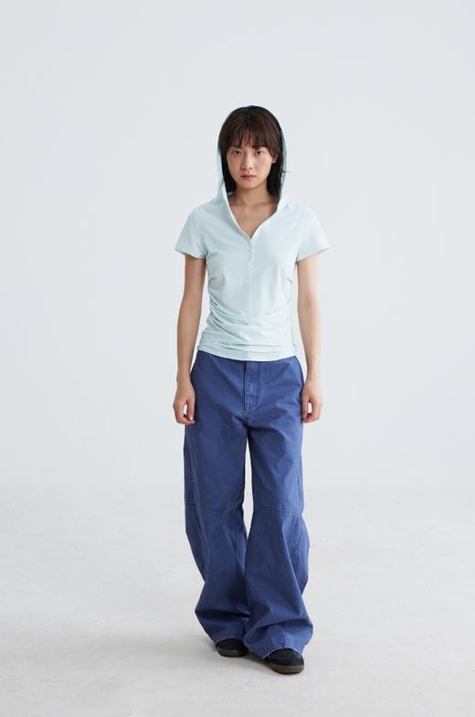 CryingCenter 兰精莫代漩涡连帽紧身褶皱上衣 哭喊中心 商品图2