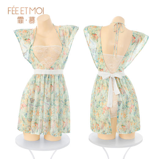 霏慕 欲色娇妻印花挂脖连衣裙ZY169 商品图7