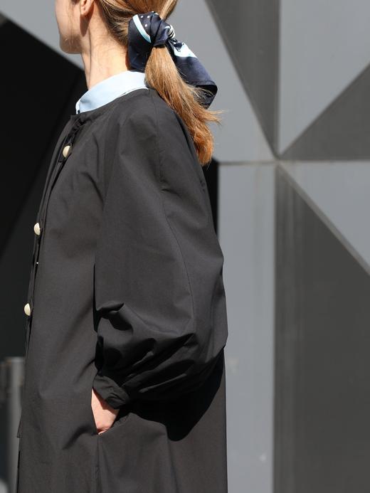 TYNVIE 气球袖防水抽绳派克大衣-黑色 商品图10