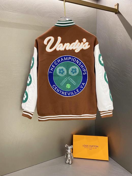 F0320100休闲刺绣立领网球校队撞色拼接棒球服夹克外套 商品图1